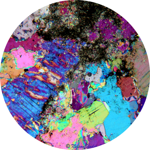 Photomicrograph of Anhydrite Replacing Dolomite