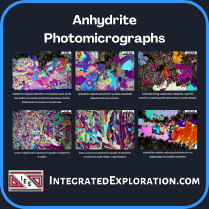 Anhydrite Photomicrographs page at IntegratedExploration.com