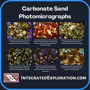 Carbonate Sand Photomicrographs page at IntegratedExploration.com
