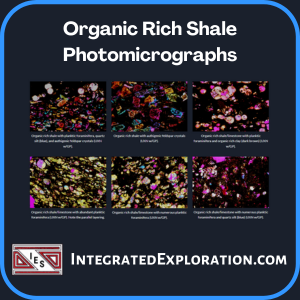 Organic rich shale photogicrographs page at IntegratedExploration.com